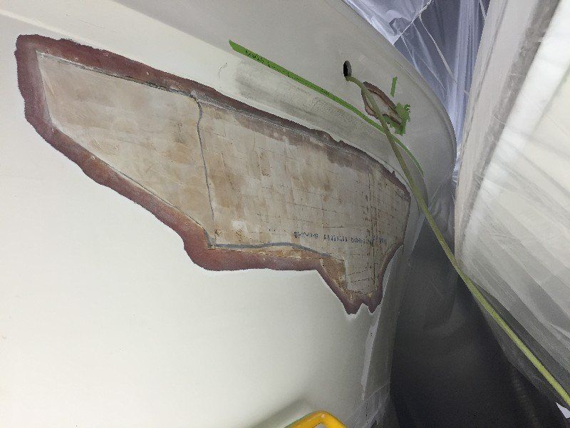 Major collision exterior repair process