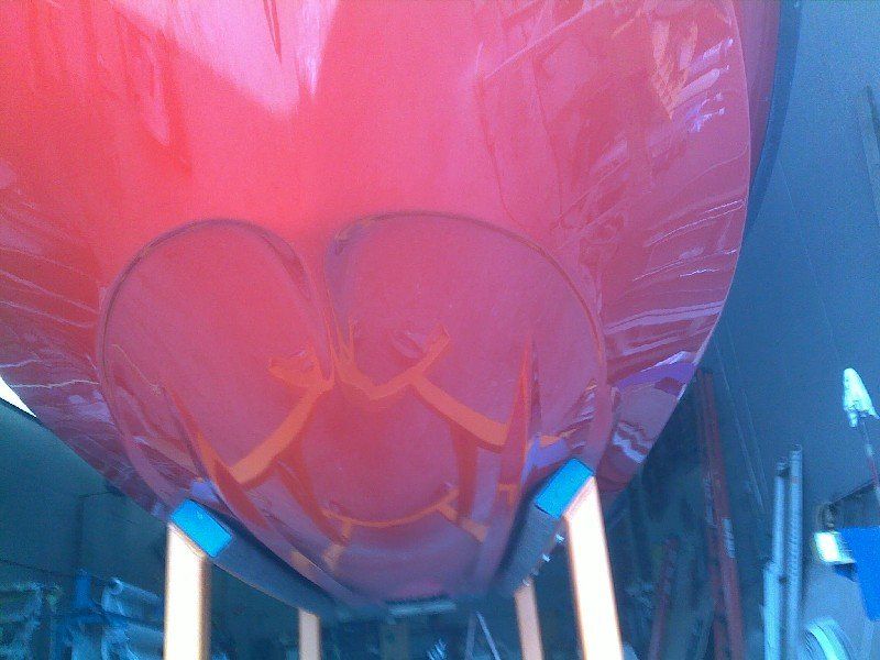 Jet ski that has had major impact damage repaired