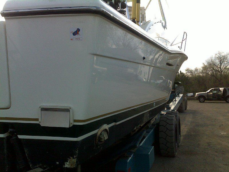 Boat in buffing process