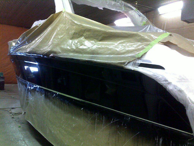 Black base clearcoat damage in the repair process