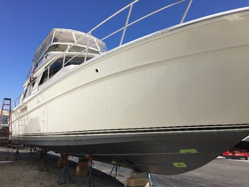 Completed interior and exterior boat repair after major collision