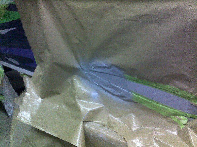 Boat in multi color gelcoat repair process