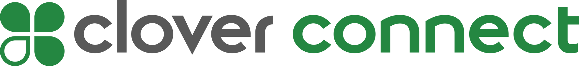 The Clover Connect merchant card processing service logo. 