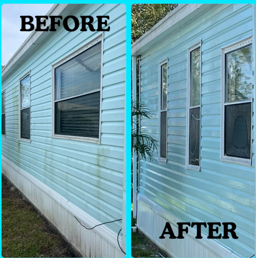 Before and After House Cleaning - Ormond Beach, FL - Hose Dragger Pressure