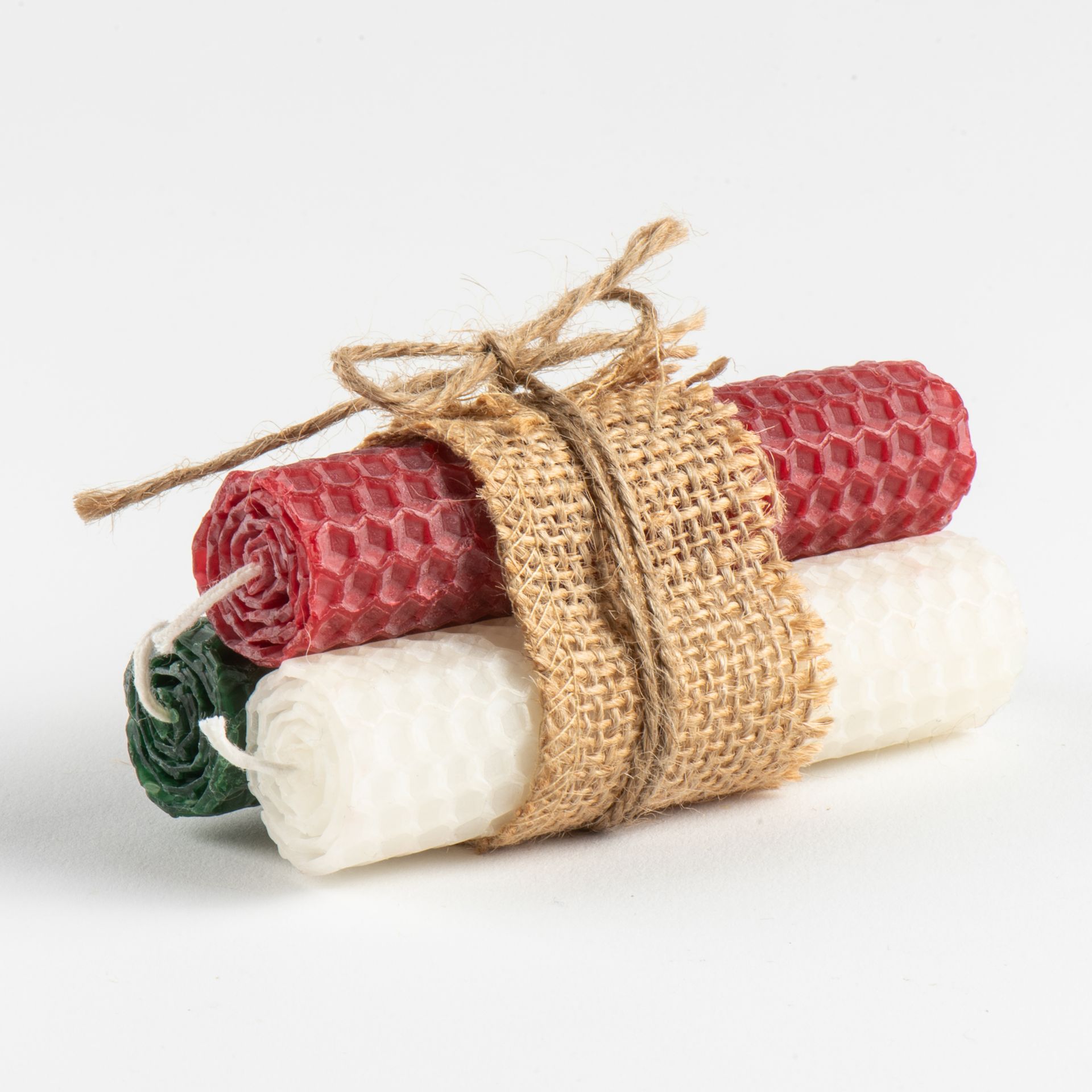 3 Christmas Beeswax Candles