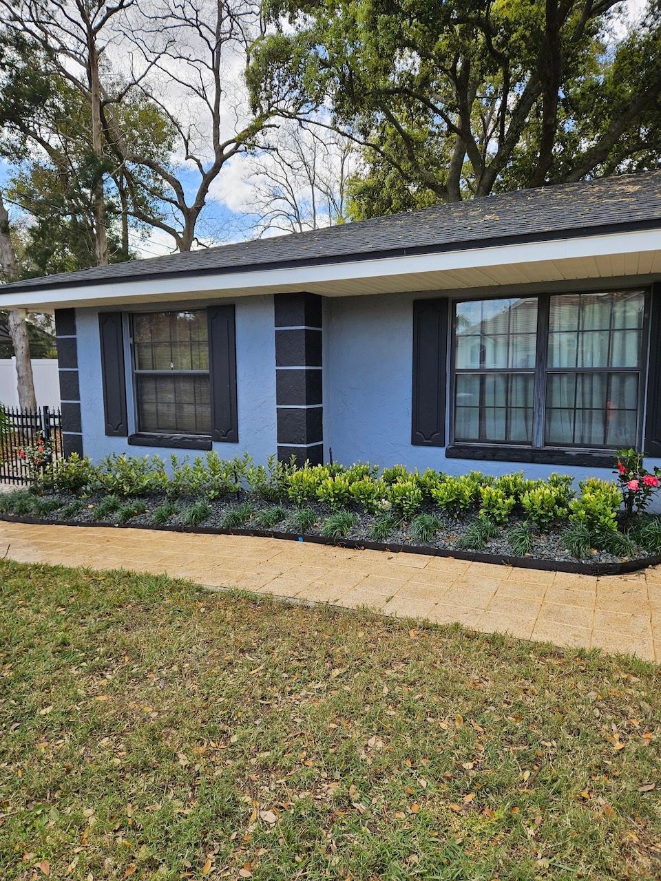completed plant bed installation