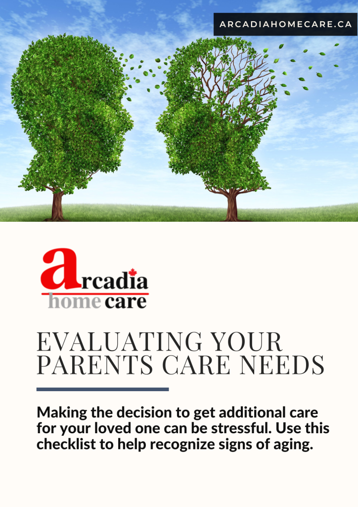 A poster about evaluating your parents care needs