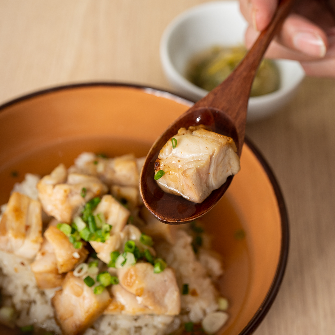Charcoal-grilled chicken ochazuke