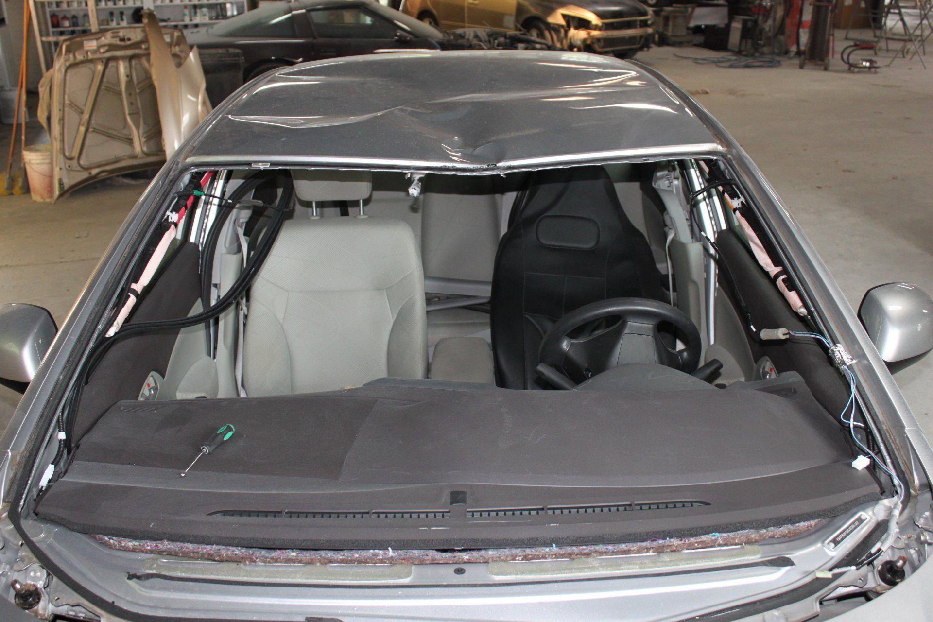 Gray Car Without Windshield - Webster Groves, MO - Red LaMore Body Co