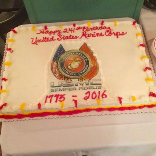 2016 U. S. Marine Corps Birthday Day Cake - Italian Restaurant in Canton, MA