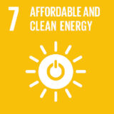 A yellow background with a white sun and the words `` affordable and clean energy ''