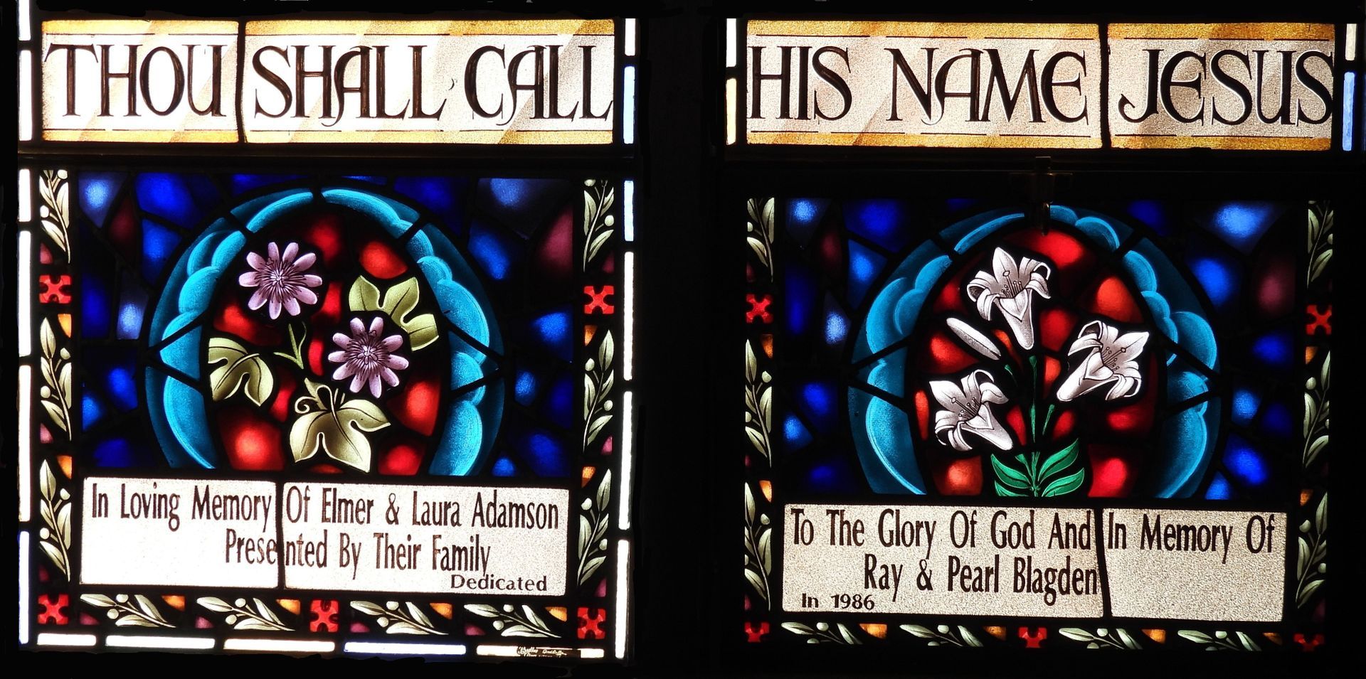 Window 02, dedication