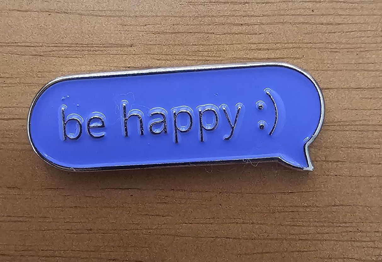 BE HAPPY - STIKERS 3D TROQUELADO