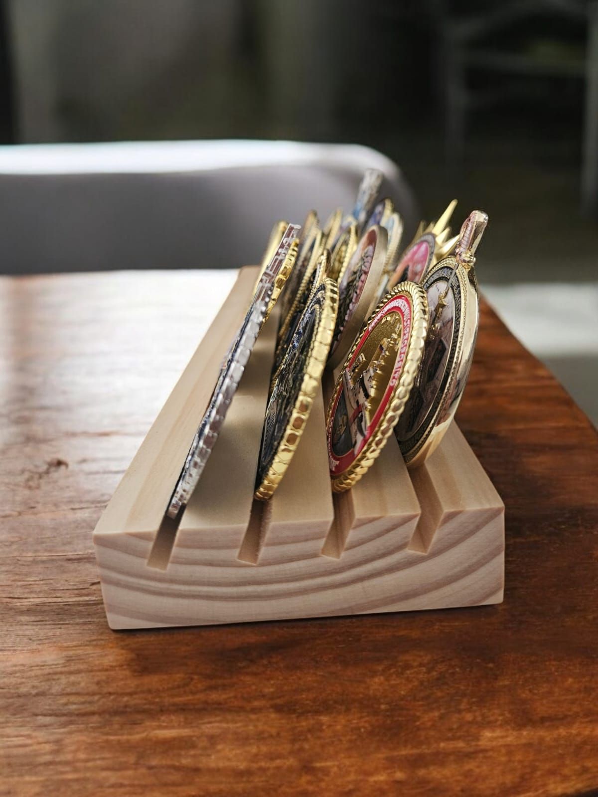 PORTA MONEDA GRANDE - MADERA