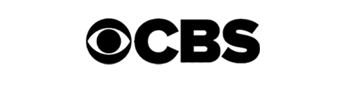 CBS logo: black text and eye symbol on a white background.