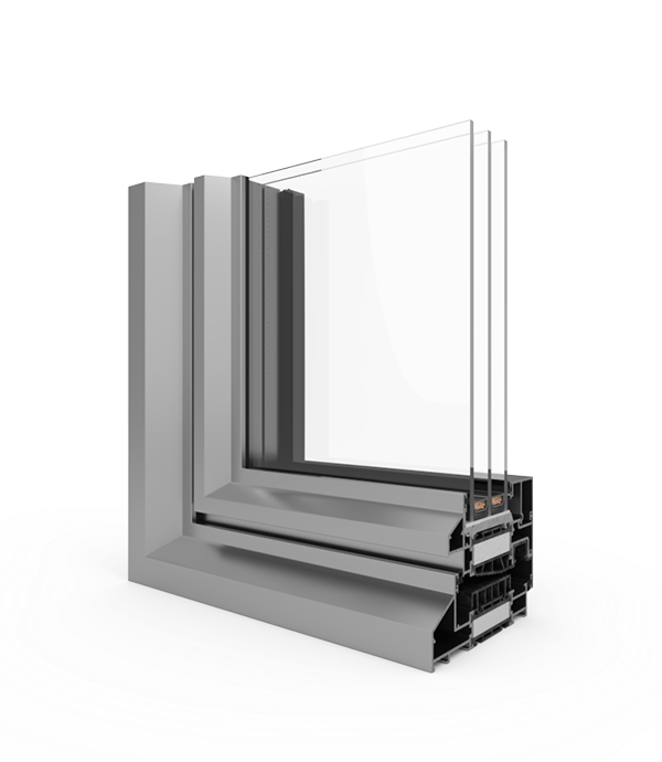 Aluminum Tilt and Turn Window Decalu 110 Steel