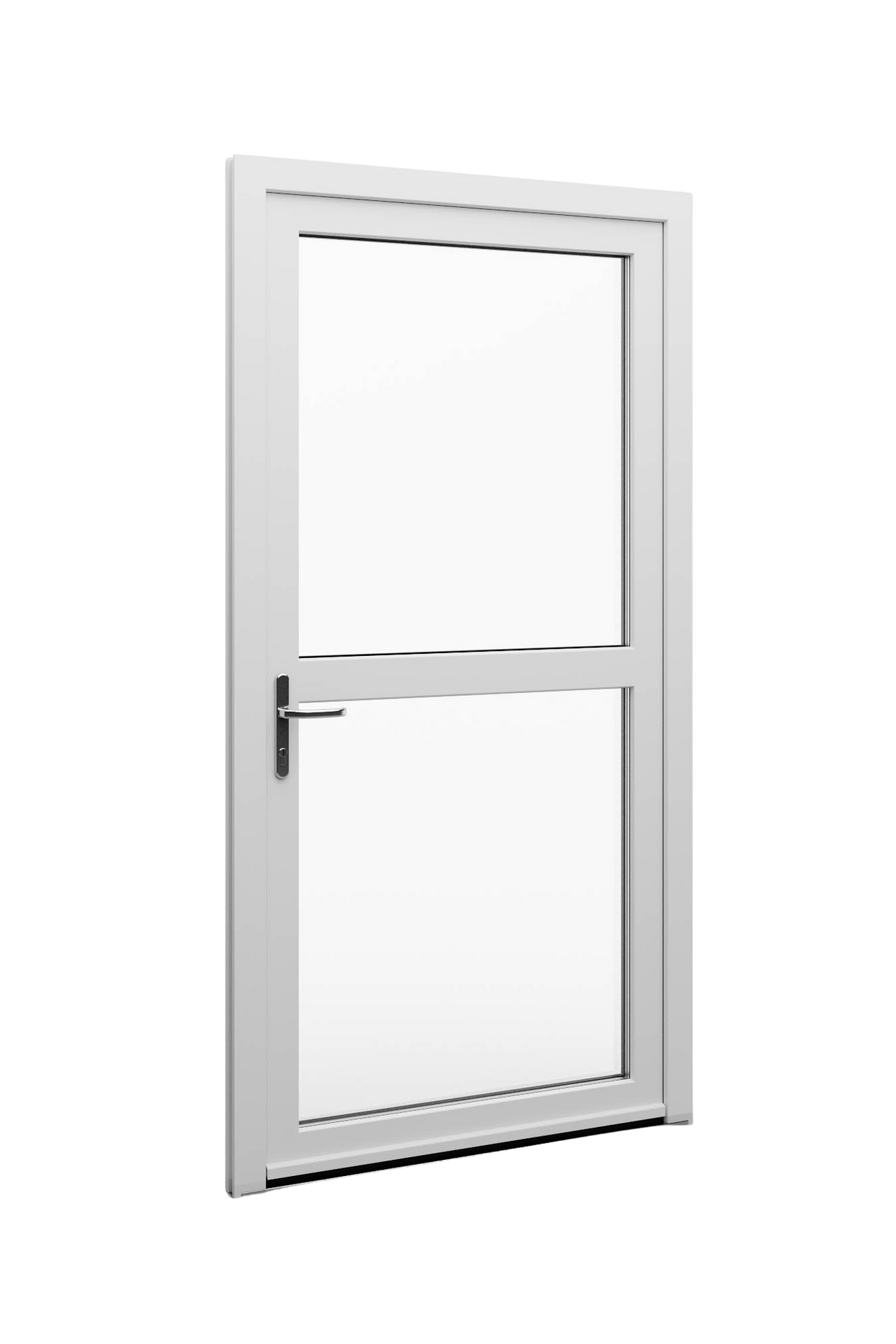 Anthracite Grey uPVC back door, slimline Salamander greenEvolution profile, modern exterior design for Meath homes.