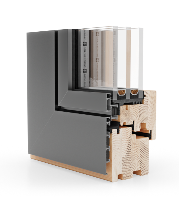 Wood-Alu Tilt and Turn Window Nature 80 Alu