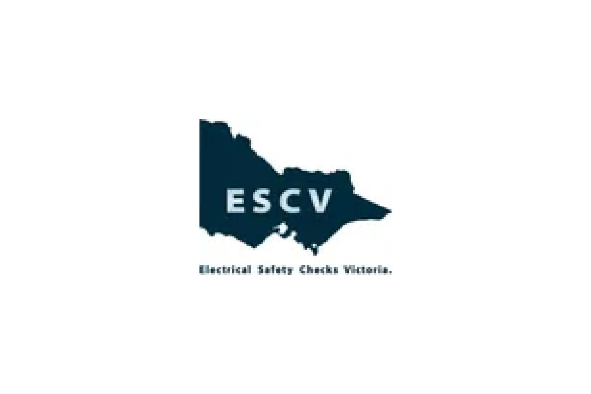 A logo for escv electrical safety checks victoria
