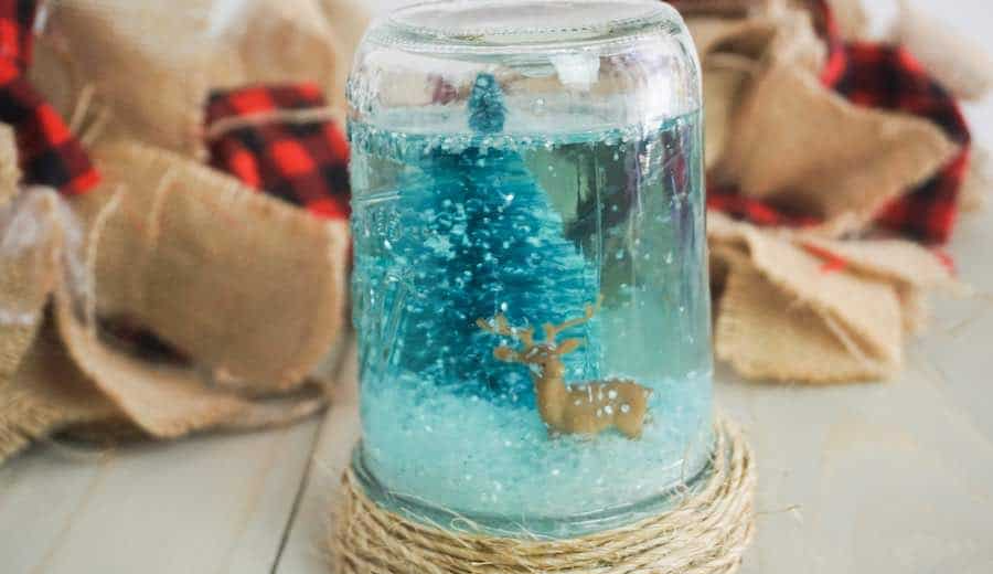 Snowglobe on a table