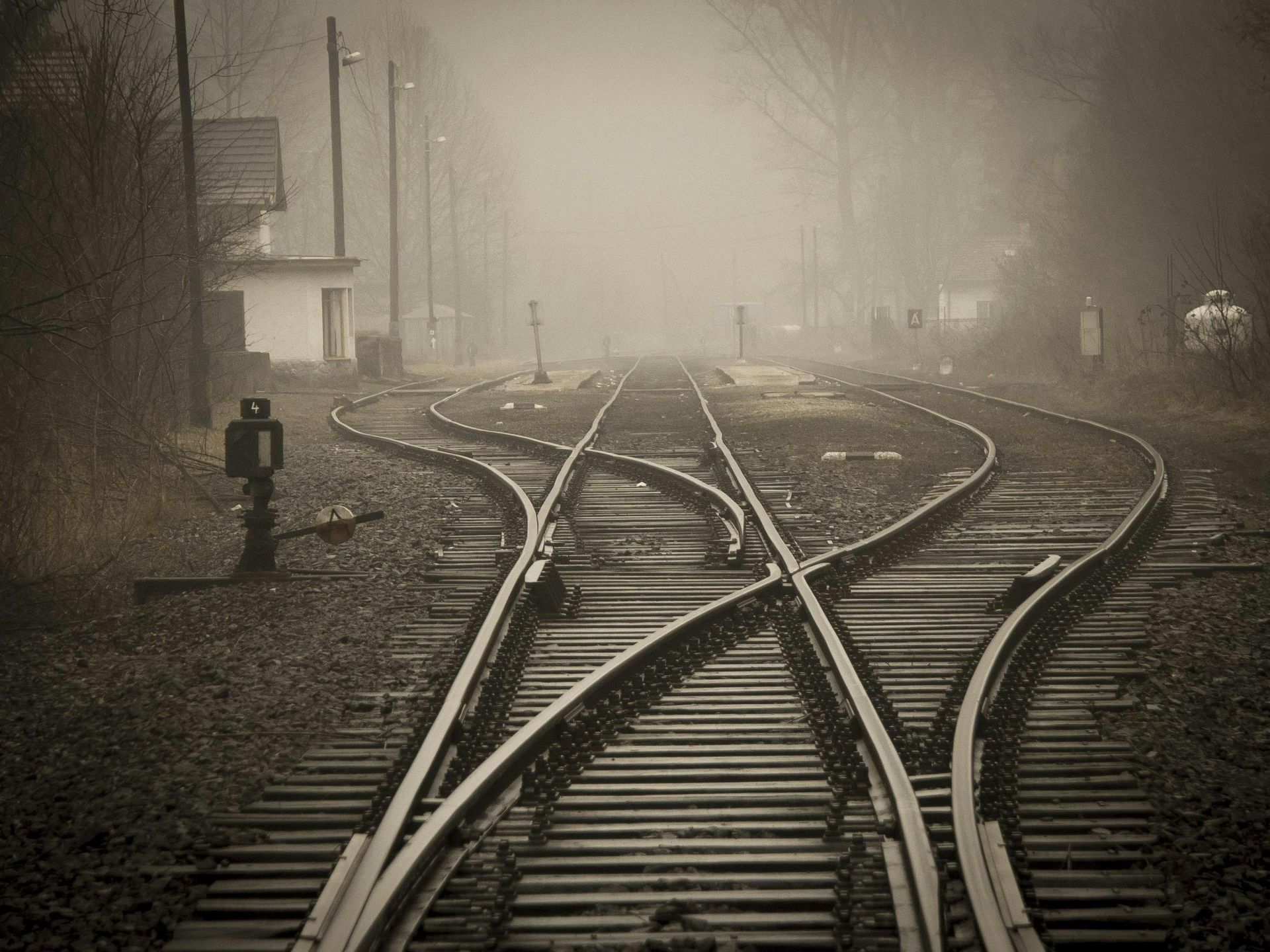 Train tracks junction