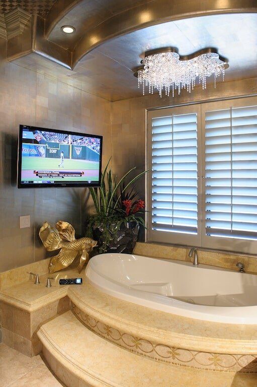Bathroom with TV — Home AV TV & Design in Carlsbad, CA