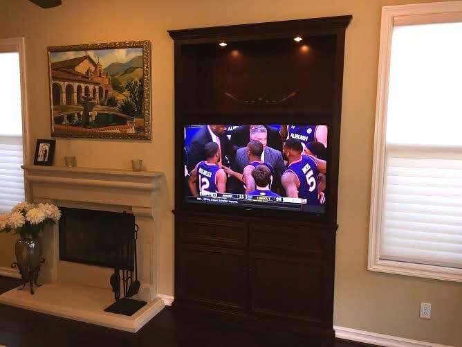 Cabinet with TV  — Custom Cabinetry in Carlsbad, CA