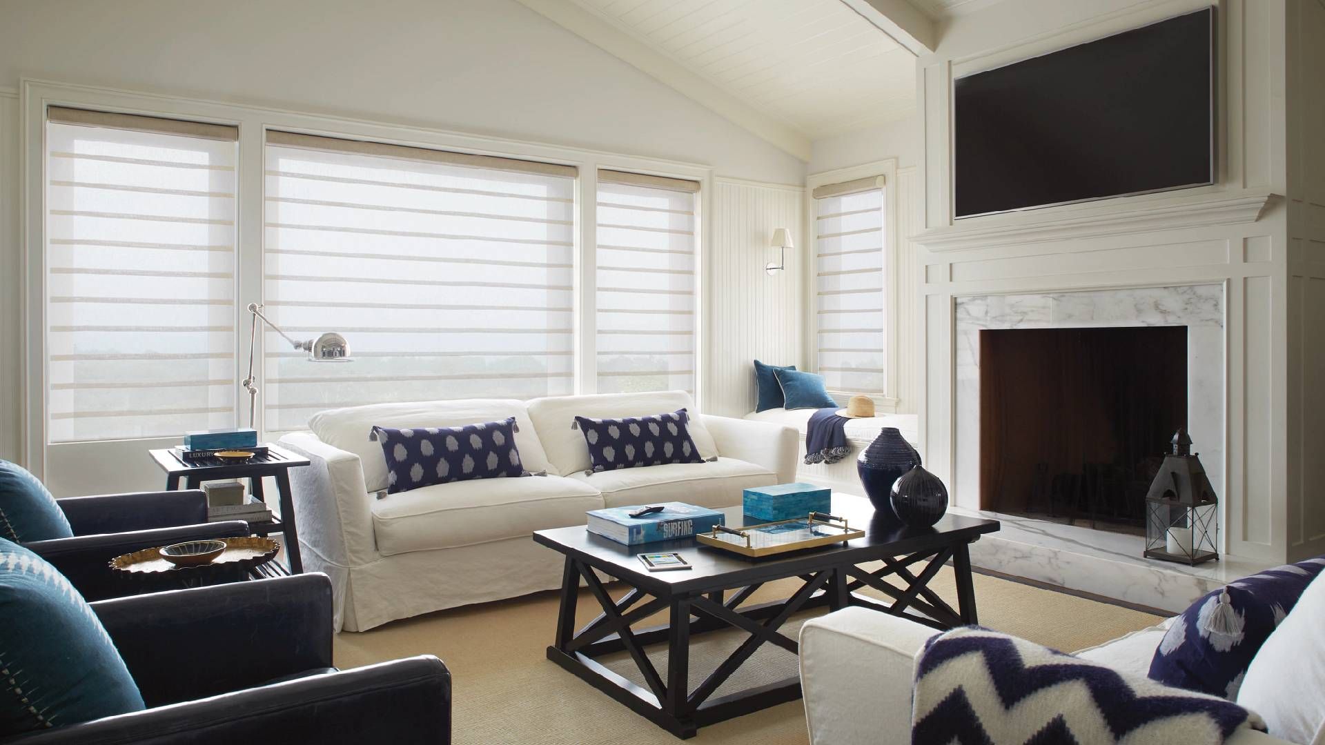 Hunter Douglas Duette® Cellular Shades on a French door near Lutherville, Maryland (MD)