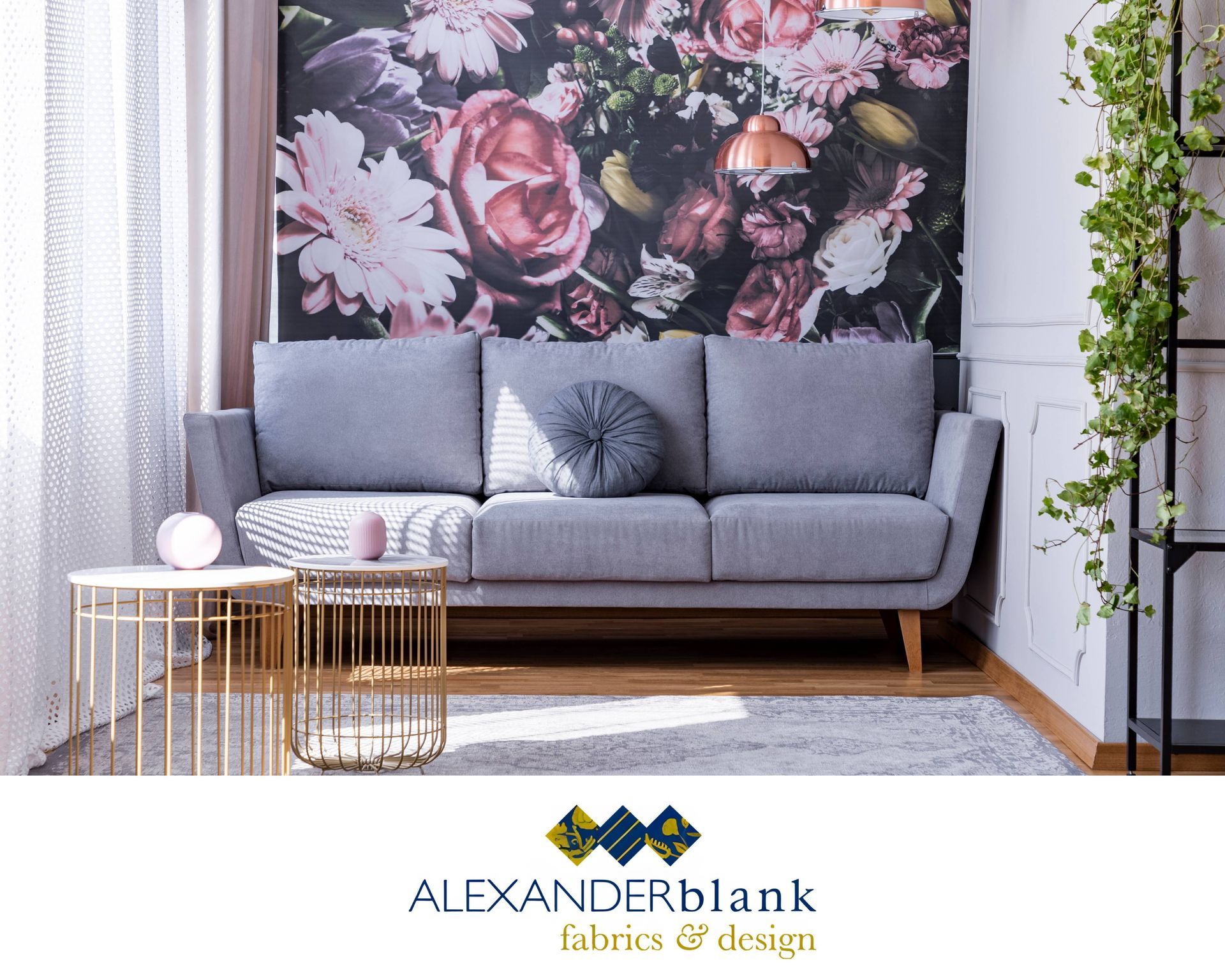 An interior design with drapery and wallpaper near Lutherville, Maryland (MD)