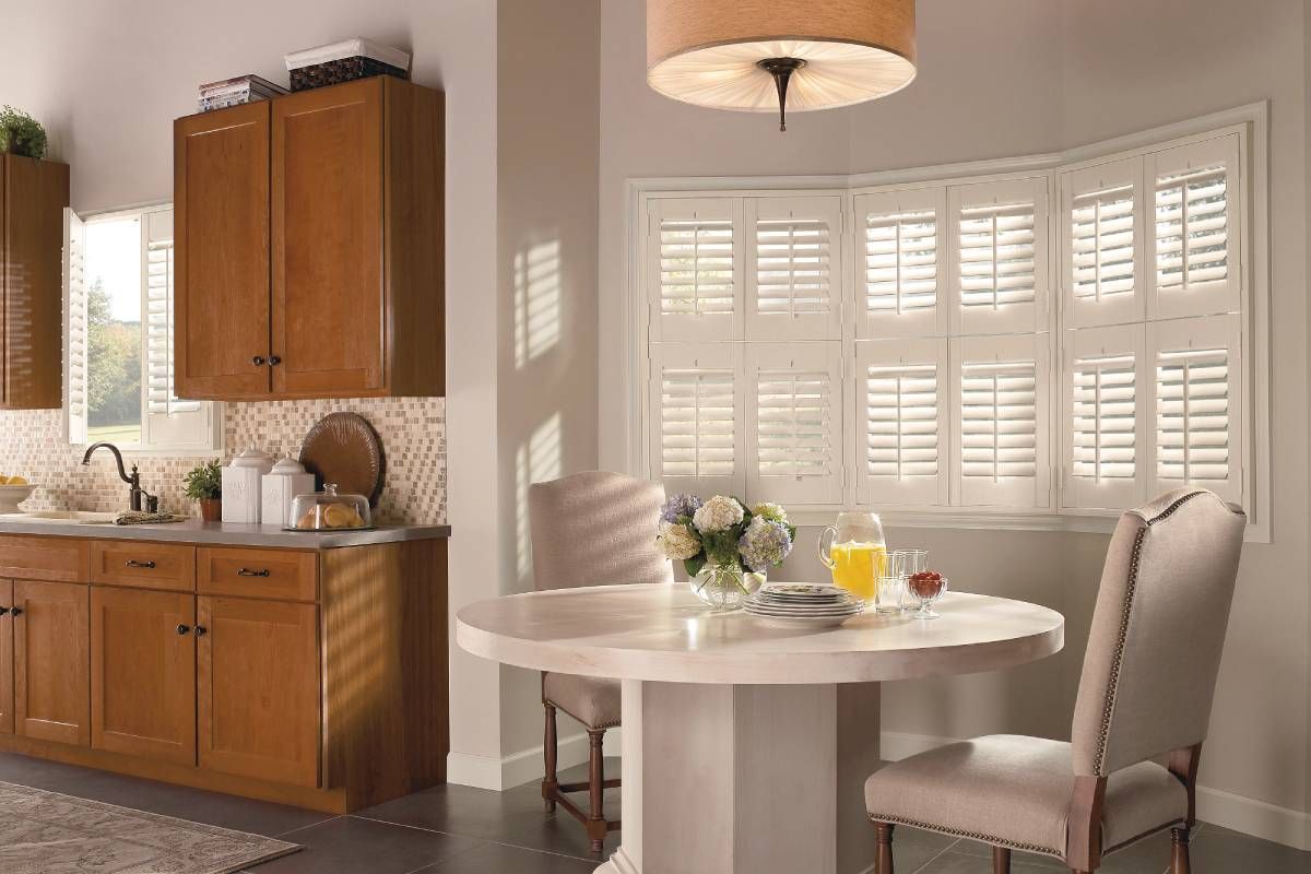 Hunter Douglas NewStyle® Composite Shutters in a kitchen near Lutherville, Maryland (MD)