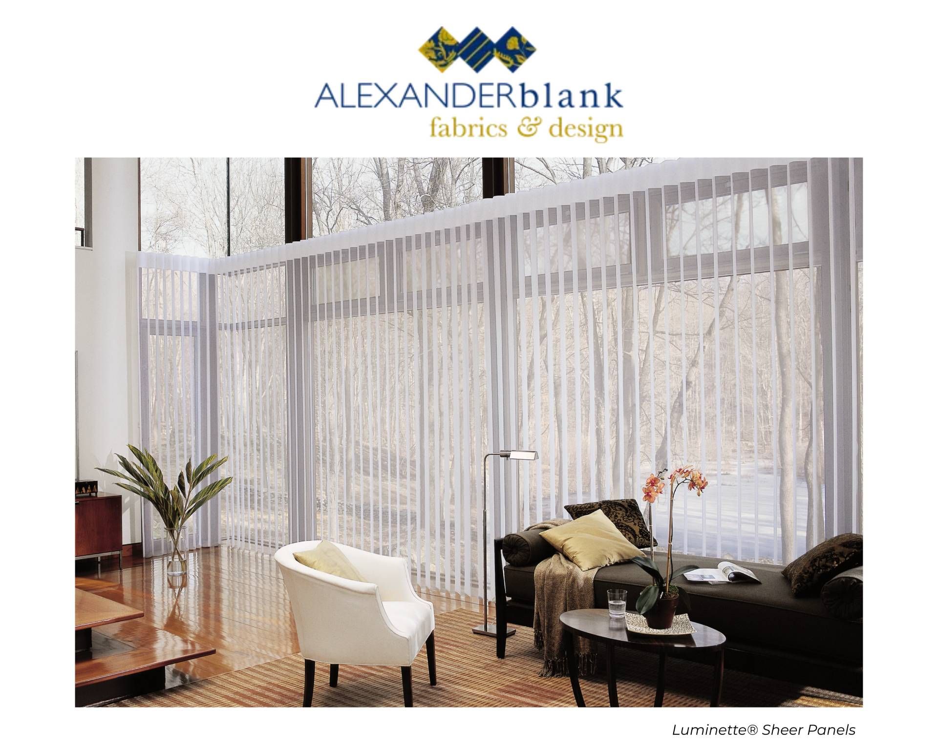 Hunter Douglas Luminette® Sheer Panels on a sliding door near Lutherville, Maryland (MD)