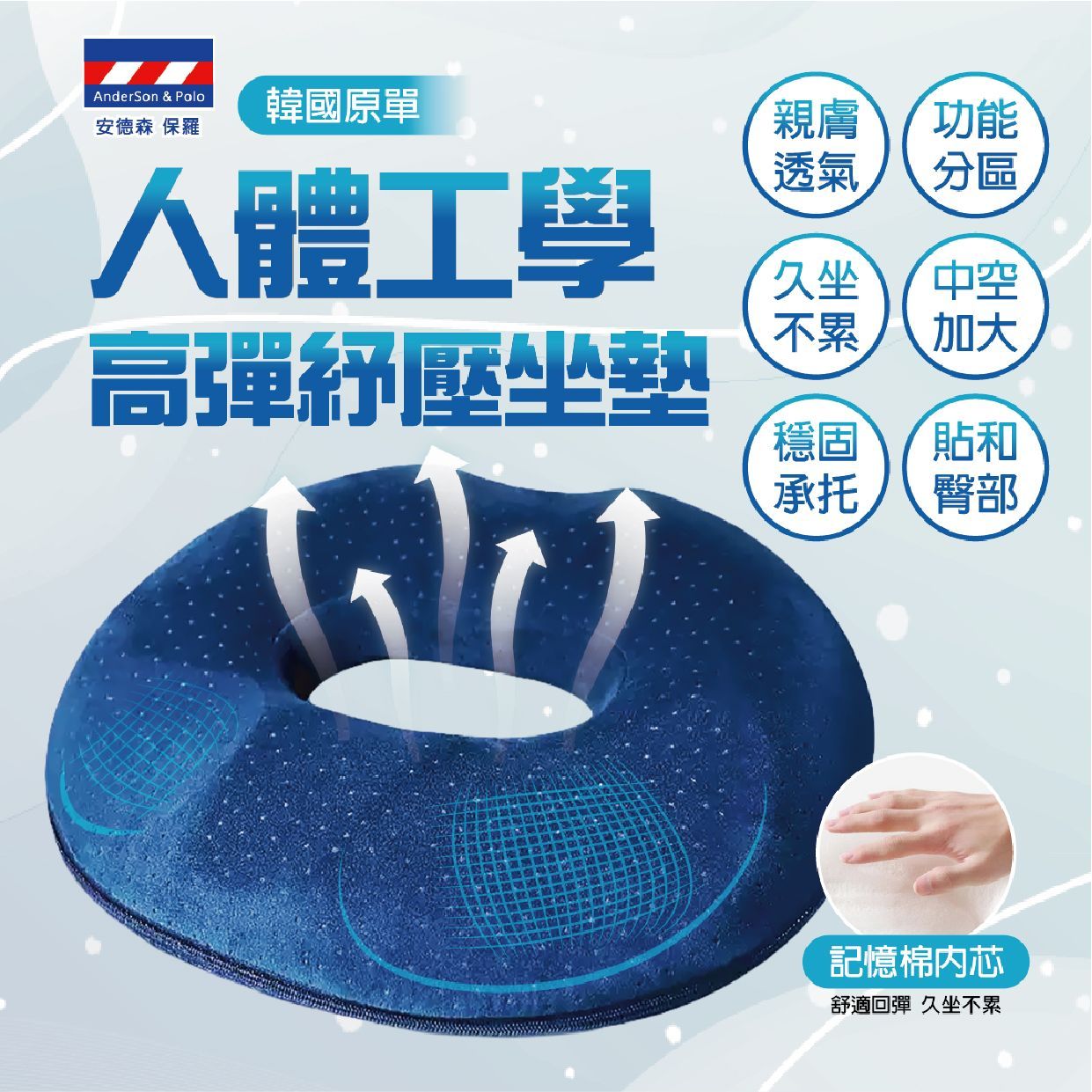 【安德森 保羅】韓國原單-高彈紓壓坐墊