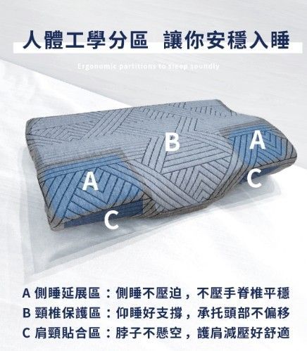 石墨烯涼感蝶型記憶枕