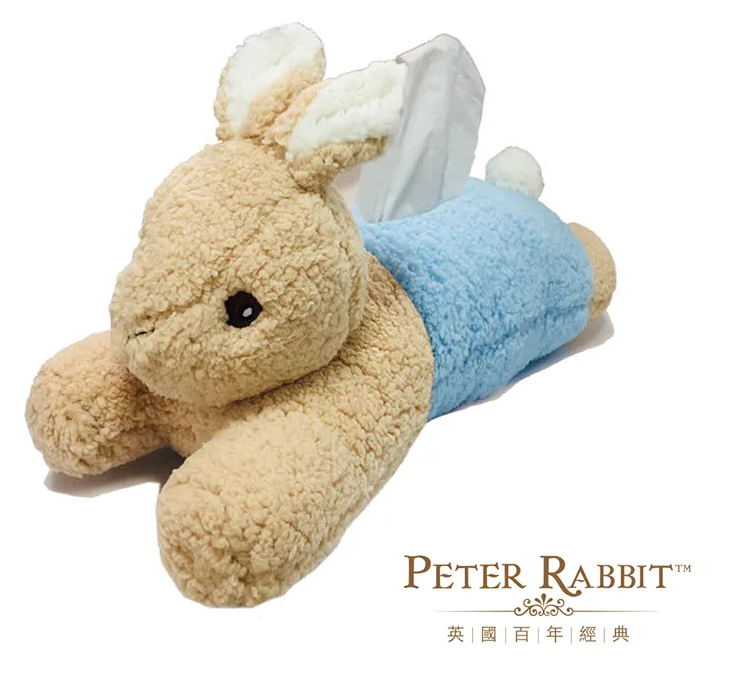 【PETER RABBIT比得兔】趴趴兔面紙套 (粉色) ※療癒萌呆、交換禮物、居家裝飾 (可另加購復古面紙盒)