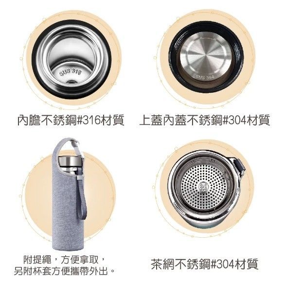 川本家 316內膽真空冰Cool保溫杯950ml附杯套 (漸層藍/漸層金)