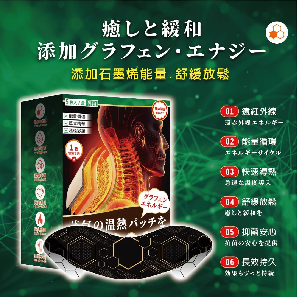 【安德森 保羅】石墨烯蒸氣暖頸貼