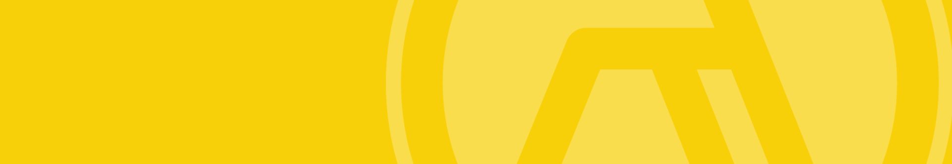 Yellow background with lighter yellow vertical stripes and a blurred shape.