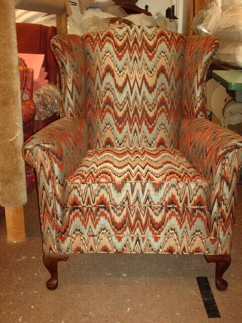 Different colored wave chair — Upholstery in Danvers, MA