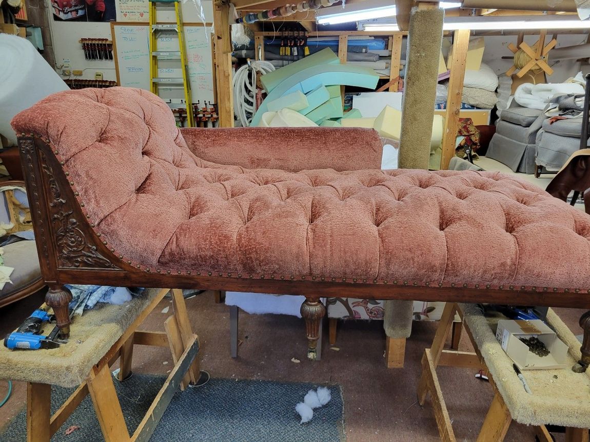 Pink Lounge Couch — Upholstery in Danvers, MA