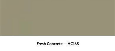 A rectangular paint swatch in a muted, warm-toned gray labeled 