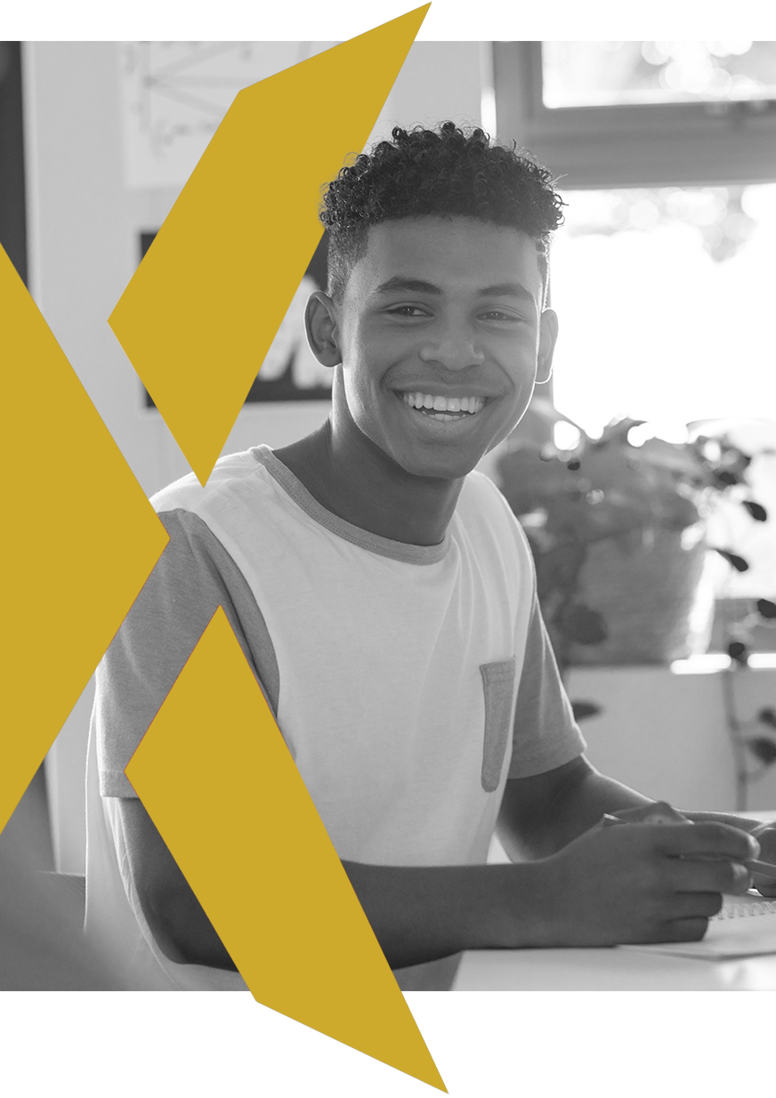 A local Poetry Out Loud national winner holding a trophy