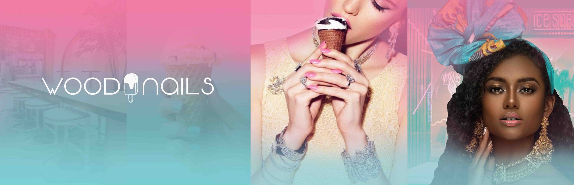 a woman is holding an ice cream cone in her hands .