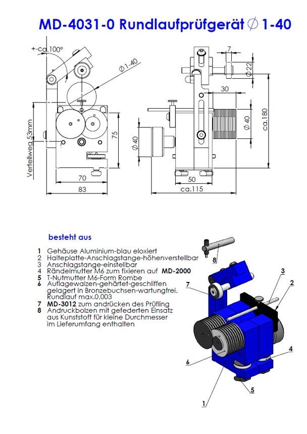 MD-4031-0 Rundlaufpruefgeraet