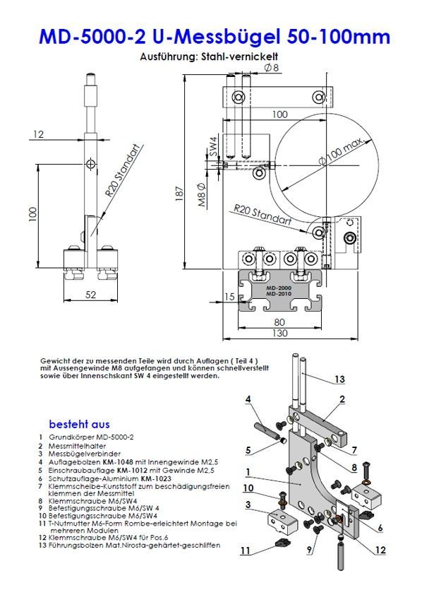  MD-5000-2 Messbuegel U 50-100mm