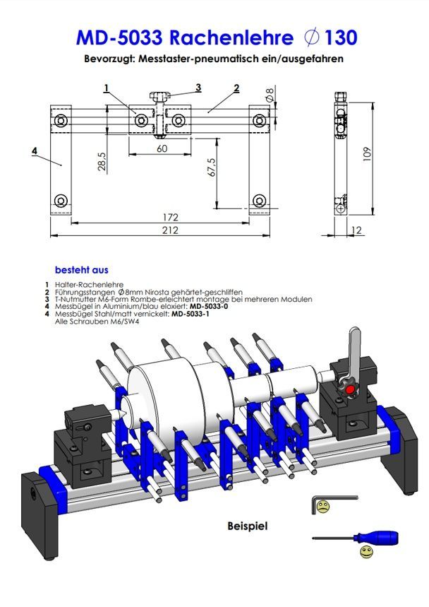 MD-5033 Rachenlehre 130