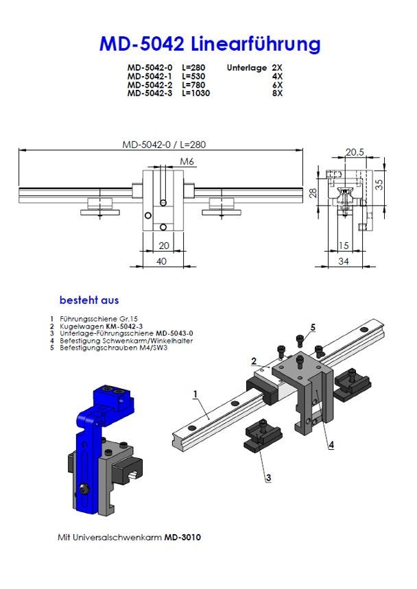 MD-5042 Linearführung