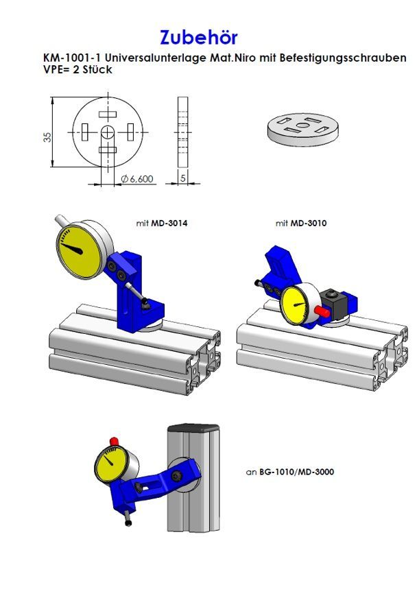 50 Zubehoer KM-1001-1 Universalunterlage
