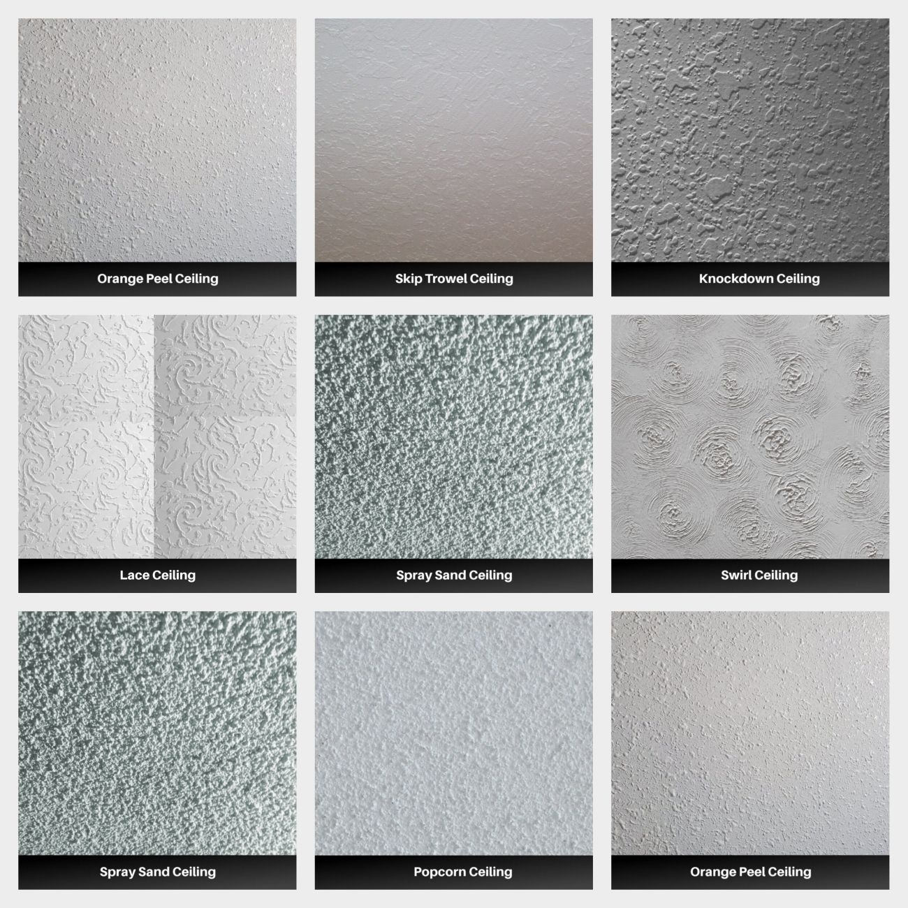 There are many finish options to choose once the popcorn ceiling is removed. 
