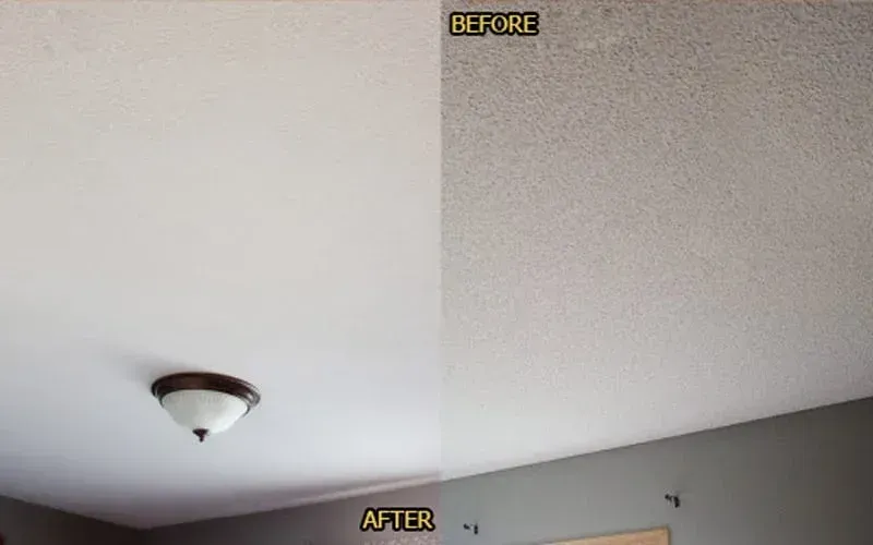 Popcorn ceiling removal not only enhances your home's aesthetic but also the value.