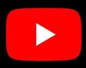 Red YouTube logo with white play button on black background.